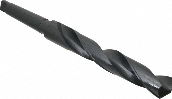 Taper Shank Drill Bit: 1-7/32" Dia, 3MT, 118 ° Point, High Speed Steel