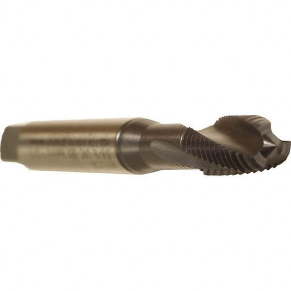 Emuge BU459611.5007 Spiral Flute Tap: #10-24, UNC, 3 Flute, Modified Bottoming, 3BX Class of Fit, Cobalt, TICN Finish 
