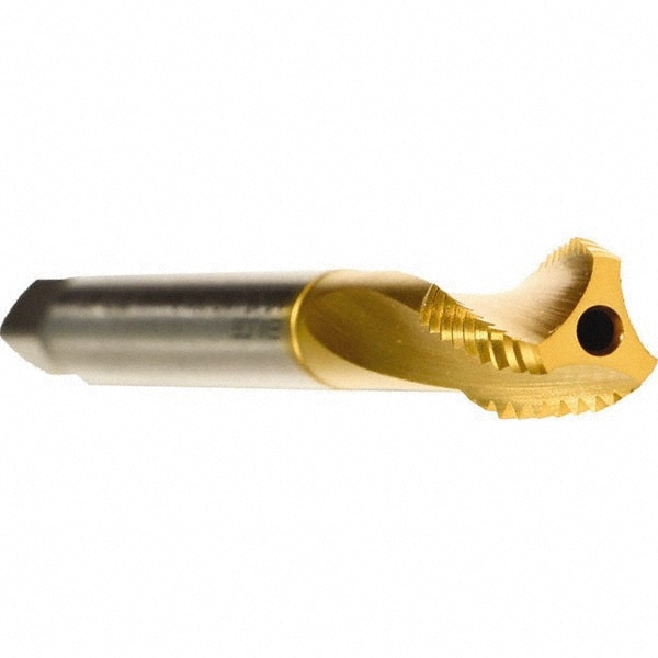 Emuge CU973701.5016 Spiral Flute Tap: 3/4-10, UNC, 3 Flute, Modified Bottoming, 2BX Class of Fit, Cobalt, TiN Finish Image