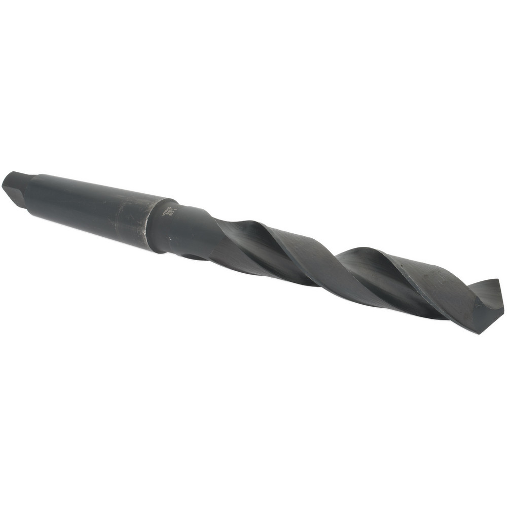 Taper Shank Drill Bit: 1-1/8" Dia, 4MT, 118 ° Point, High Speed Steel