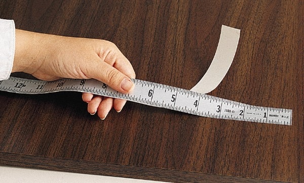 12 Ft. Long x 1/2 Inch Wide, 1/16 Inch Graduation, White, Steel Adhesive Tape Measure