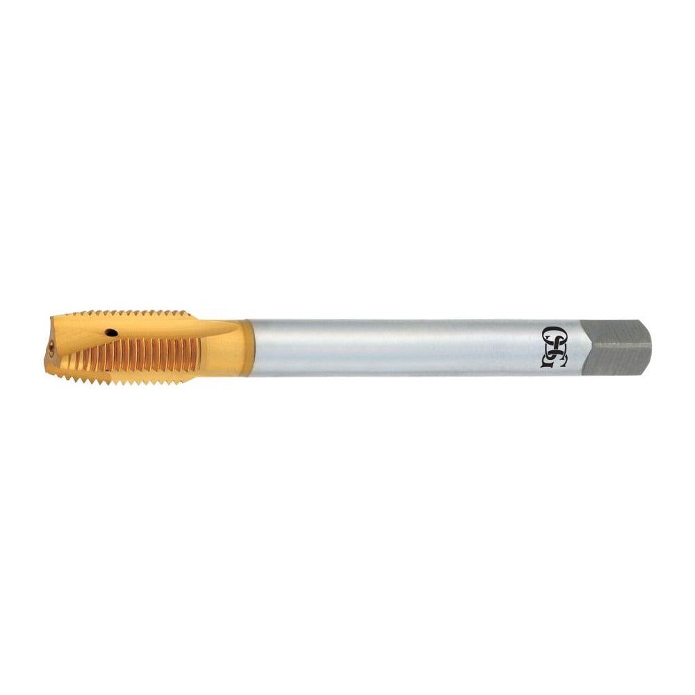 Spiral Point Tap: M12x1.25 Metric Fine, 3 Flutes, Plug, 6H Class of Fit, Vanadium High Speed Steel, TiN Coated