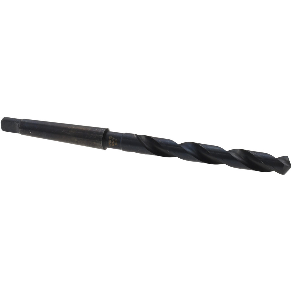 Taper Shank Drill Bit: 10.5 mm Dia, 1MT, 118 ° Point, High Speed Steel