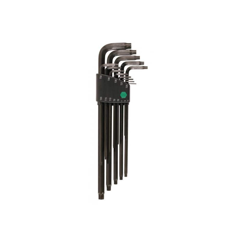 13 Piece T5 to T50 Chrome Vanadium Molybdenum L-Key Long Arm Torx Key Set