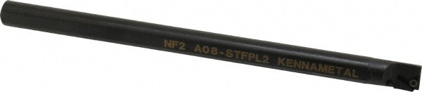 Indexable Boring Bar: A08STFPL2, 15.24 mm Min Bore Dia, Left Hand Cut, 1/2" Shank Dia, Steel