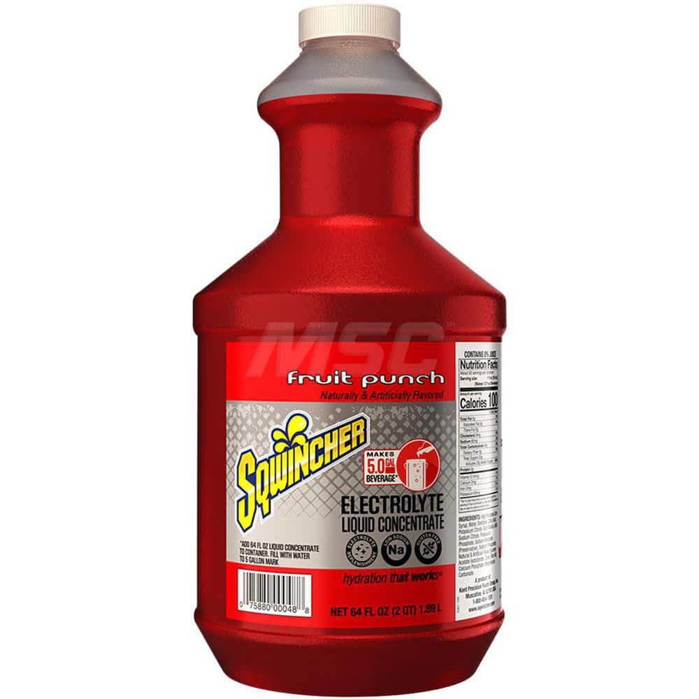 Sqwincher 159030325 Activity Drink: 64 oz, Bottle, Fruit Punch, Liquid Concentrate, Yields 5 gal 