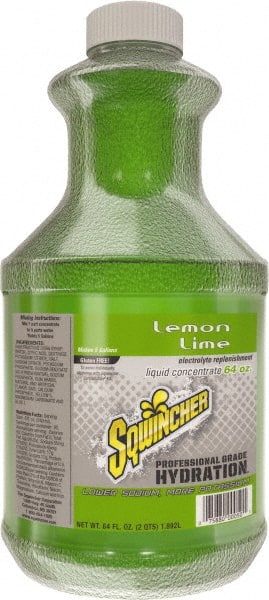 Sqwincher 159030328 Activity Drink: 64 oz, Bottle, Lemon-Lime, Liquid Concentrate, Yields 5 gal 