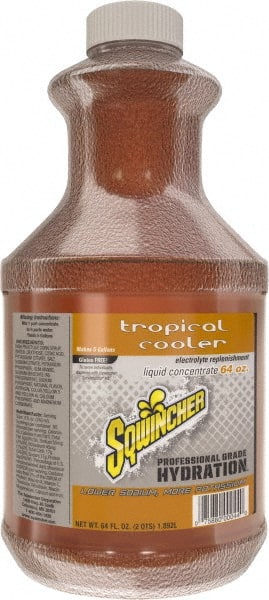 Sqwincher 159030329 Activity Drink: 64 oz, Bottle, Tropical Cooler, Liquid Concentrate, Yields 5 gal 