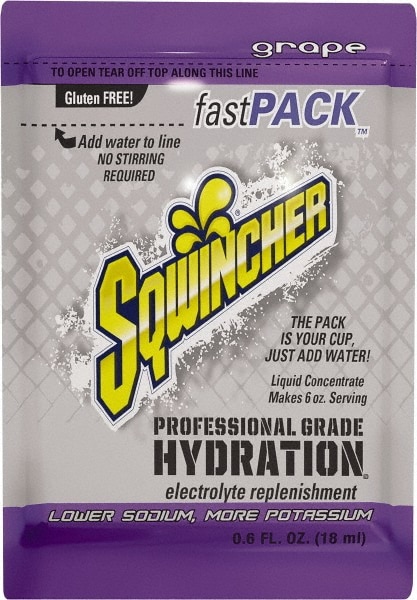 Activity Drink: 0.6 oz, Packet, Grape, Liquid Concentrate, 320 packets of 50