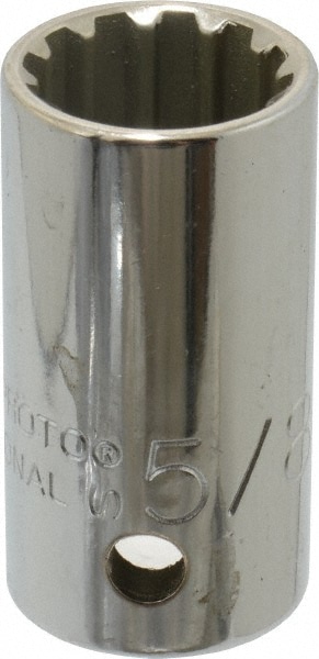 PROTO J5420SPL Spline Socket: 1/2" Drive, #20 Spline, 5/8" Hex Image