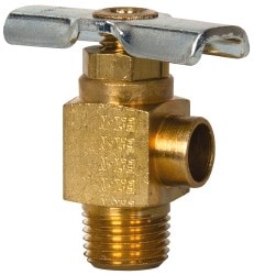 Steel Angle Bib Drain Drain Cock & Shutoff Valve