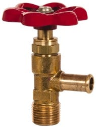 3/8" Pipe, Steel Shutoff Drain Cock & Shutoff Valve