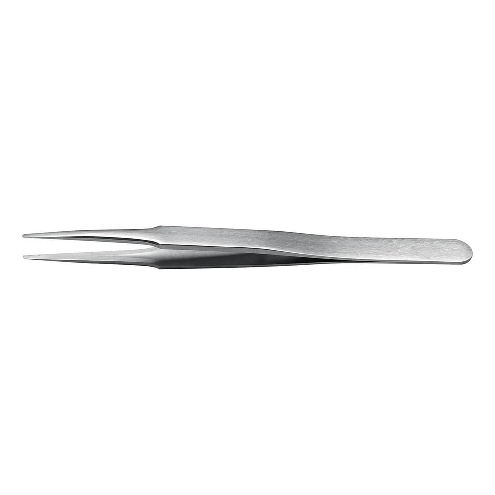 Value Collection - Precision Tweezer: 2AD-SA, Stainless Steel, Flat Tip &  Thin Tapered Edge, Round Tip, 4-3/4″ OAL - 02675007 - MSC Industrial Supply