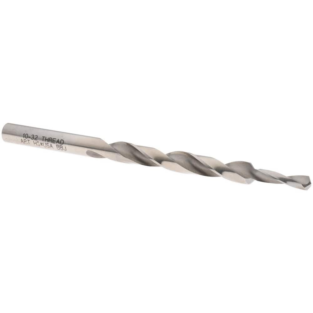 Subland Drill Bit: for 10-32 Screws, 0.161" Drill, 1/4" Step, 4" OAL