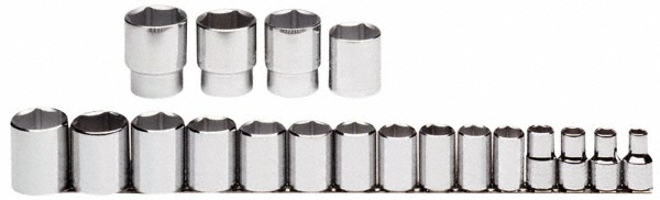 PROTO J54109 Standard Socket Set: 19 Pc Image