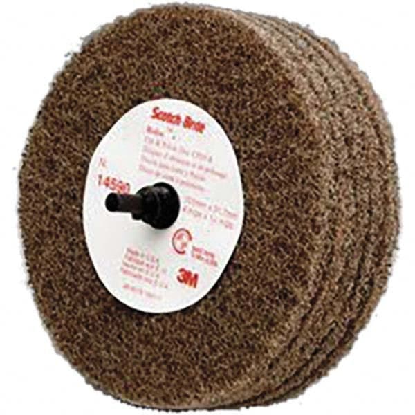 Deburring Disc: 4" Dia, Medium Grade, Aluminum Oxide