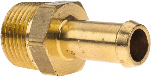 Barbed Hose Fitting: 3/8" x 3/8" ID Hose, Male Rigid