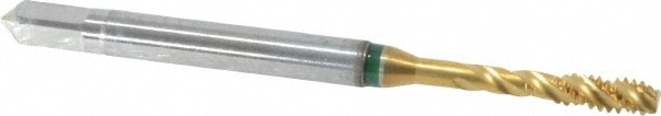 Guhring 9039220028450 Spiral Flute Tap: #4-40, UNC, 3 Flute, Modified Bottoming, 2B Class of Fit, Cobalt, TiN Finish 