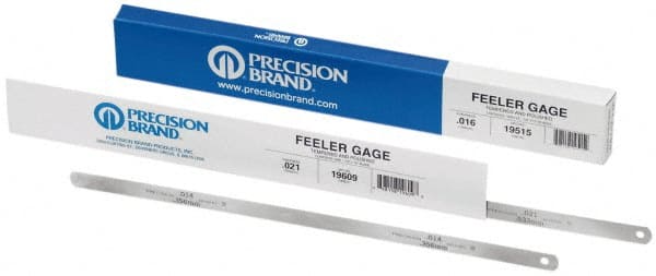 Precision Brand 19190 Feeler Stock Roll: 0.0025" Thick, 1/2" Wide, 25 Long, High Carbon Steel 