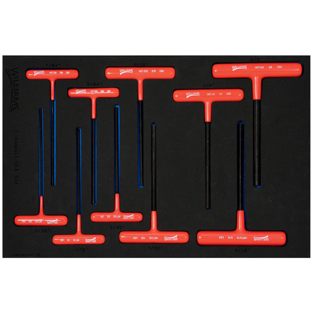 Williams - Hex Key Sets: Tool Type: T-HANDLE HEX DRIVERS; Handle Type ...
