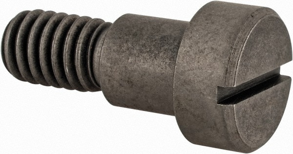 Precision Shoulder Screw: 3/8" Shoulder Dia, 3/8" Shoulder Length, 5/16-18, 416 Stainless Steel, Slotted