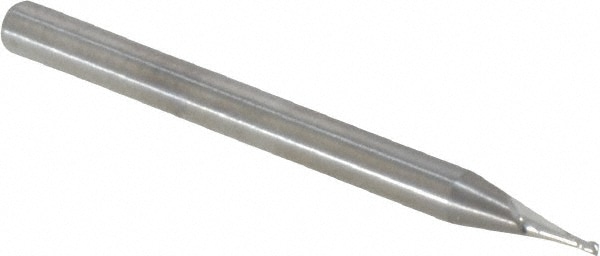 M.A. Ford. 12103120 Square End Mill: 1/32 Dia, 5/64 LOC, 1/8 Shank Dia, 1-1/2 OAL, 2 Flutes, Solid Carbide Image