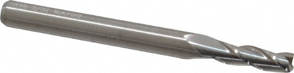 M.A. Ford. 11615620 Square End Mill: 5/32 Dia, 1/2 LOC, 3/16 Shank Dia, 2 OAL, 3 Flutes, Solid Carbide Image