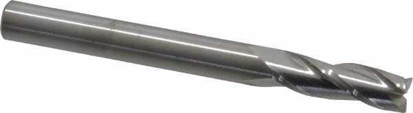 M.A. Ford. 11625000 Square End Mill: 1/4 Dia, 3/4 LOC, 1/4 Shank Dia, 2-1/2 OAL, 3 Flutes, Solid Carbide Image