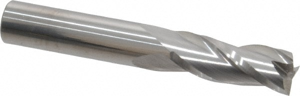 M.A. Ford. 11637500 Square End Mill: 3/8 Dia, 1 LOC, 3/8 Shank Dia, 2-1/2 OAL, 3 Flutes, Solid Carbide Image