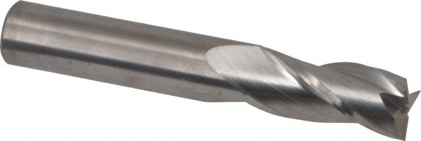 M.A. Ford. 11643750 Square End Mill: 7/16 Dia, 1 LOC, 7/16 Shank Dia, 2-3/4 OAL, 3 Flutes, Solid Carbide Image