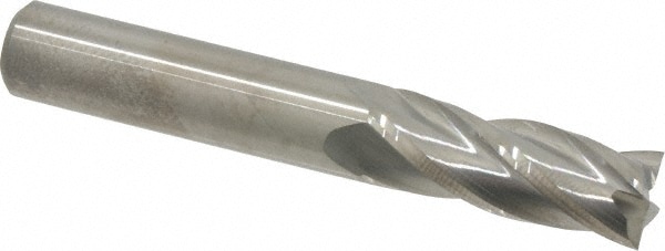 M.A. Ford. 11137500 Square End Mill: 3/8 Dia, 1 LOC, 3/8 Shank Dia, 2-1/2 OAL, 4 Flutes, Solid Carbide Image