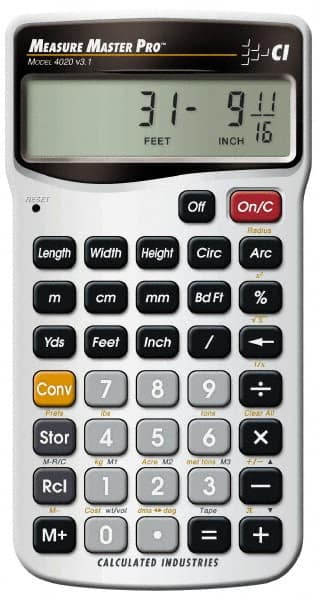 CALCULATED INDUSTRIES 4020 11-Digit (7 normal, 4 Fractions) with Full Annunciators 30 Function Handheld Calculator 