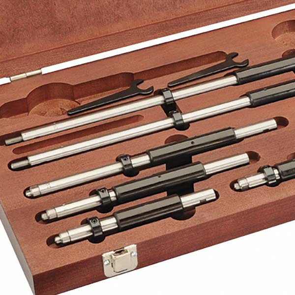 Starrett 10 Piece, 6 to 78", Satin Chrome Coated, Hole Mechanical