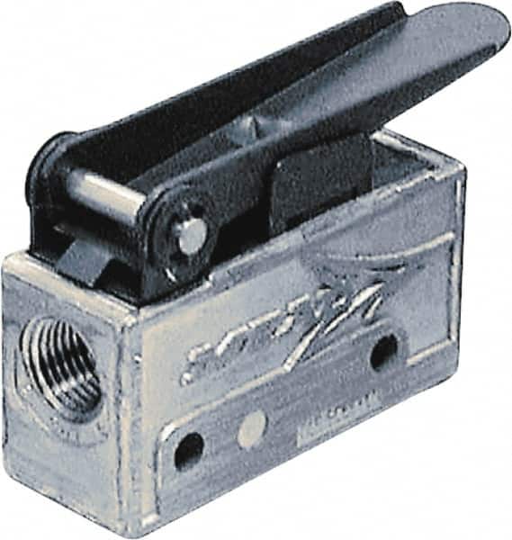 Mead MV-EH-B Mechanically Operated Valve: 3-Way Pilot, Extended Head Actuator, 1/8" Inlet, 2 Position 