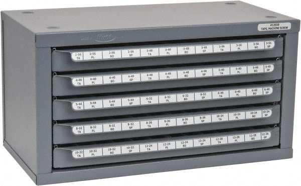 5 Drawer, #2-56 to #12-28 Tap Storage