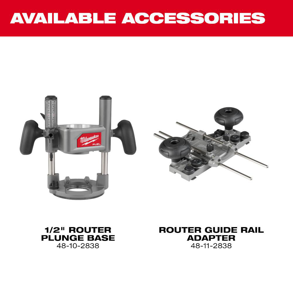 Milwaukee Tool - Electric Routers: Collet Size (Inch): 1/2; Router Type ...