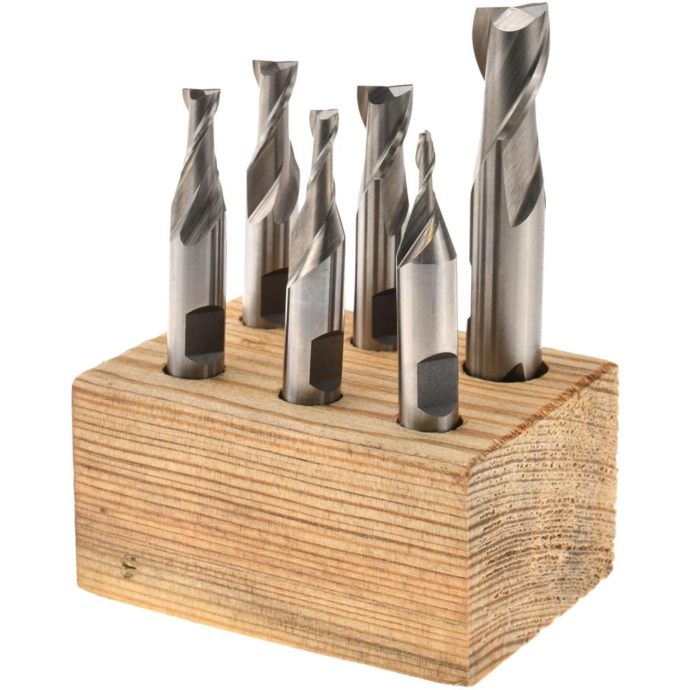 End Mill Set: 2 Flute, Square End