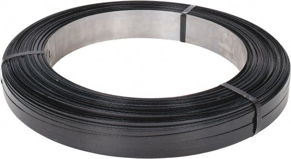 Steel Strapping: 5/8" Wide, 2,478' Long, 0.02" Thick, Oscillated Coil
