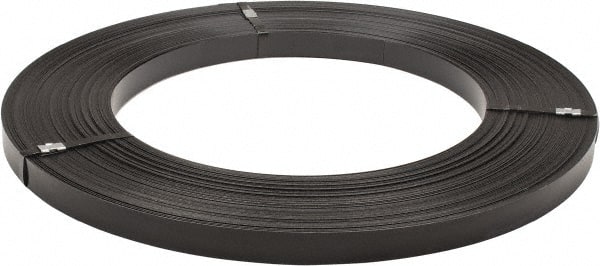 Steel Strapping: 1-1/4" Wide, 851' Long, 0.029" Thick, Ribbon Wound Coil