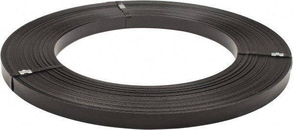 Steel Strapping: 1-1/4" Wide, 836' Long, 0.031" Thick, Ribbon Wound Coil