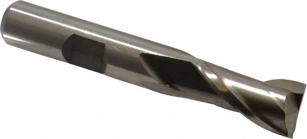 Value Collection 720-1037 Square End Mill: 7/16 Dia, 13/16 LOC, 3/8 Shank Dia, 2-1/2 OAL, 2 Flutes, High Speed Steel Image