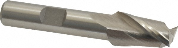 Value Collection 720-1041 Square End Mill: 1/2 Dia, 13/16 LOC, 3/8 Shank Dia, 2-1/2 OAL, 2 Flutes, High Speed Steel Image