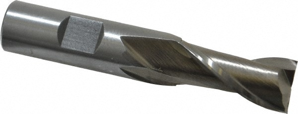 Value Collection 720-1053 Square End Mill: 5/8 Dia, 1-5/16 LOC, 5/8 Shank Dia, 3-7/16 OAL, 2 Flutes, High Speed Steel Image