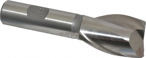 Value Collection 720-1101 Square End Mill: 1 Dia, 1-1/2 LOC, 5/8 Shank Dia, 3-5/8 OAL, 2 Flutes, High Speed Steel Image