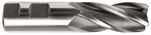 Corner Radius End Mill: 1/4" Dia, 5/8" LOC, 0.02" Radius, 4 Flutes, Cobalt