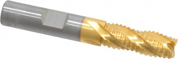 RobbJack STR-404-12-T Square End Mill: 3/8 Dia, 7/8 LOC, 3/8 Shank Dia, 2-1/2 OAL, 4 Flutes, Solid Carbide Image