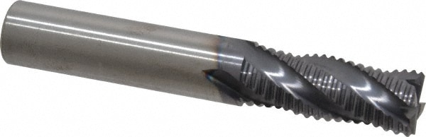 RobbJack STR-404-14-A Square End Mill: 7/16 Dia, 1 LOC, 7/16 Shank Dia, 2-3/4 OAL, 4 Flutes, Solid Carbide 