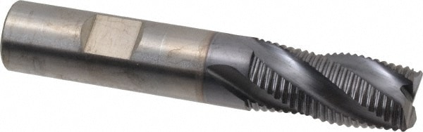 RobbJack STR-404-20-A Square End Mill: 5/8 Dia, 1-1/4 LOC, 5/8 Shank Dia, 3-1/2 OAL, 4 Flutes, Solid Carbide 