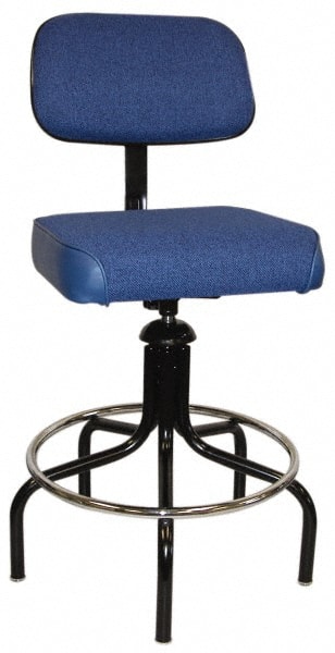 Bevco 2600/5 RYL BLUE Task Chair: Cloth, Adjustable Height, 24 to 29" Seat Height, Royal Blue 
