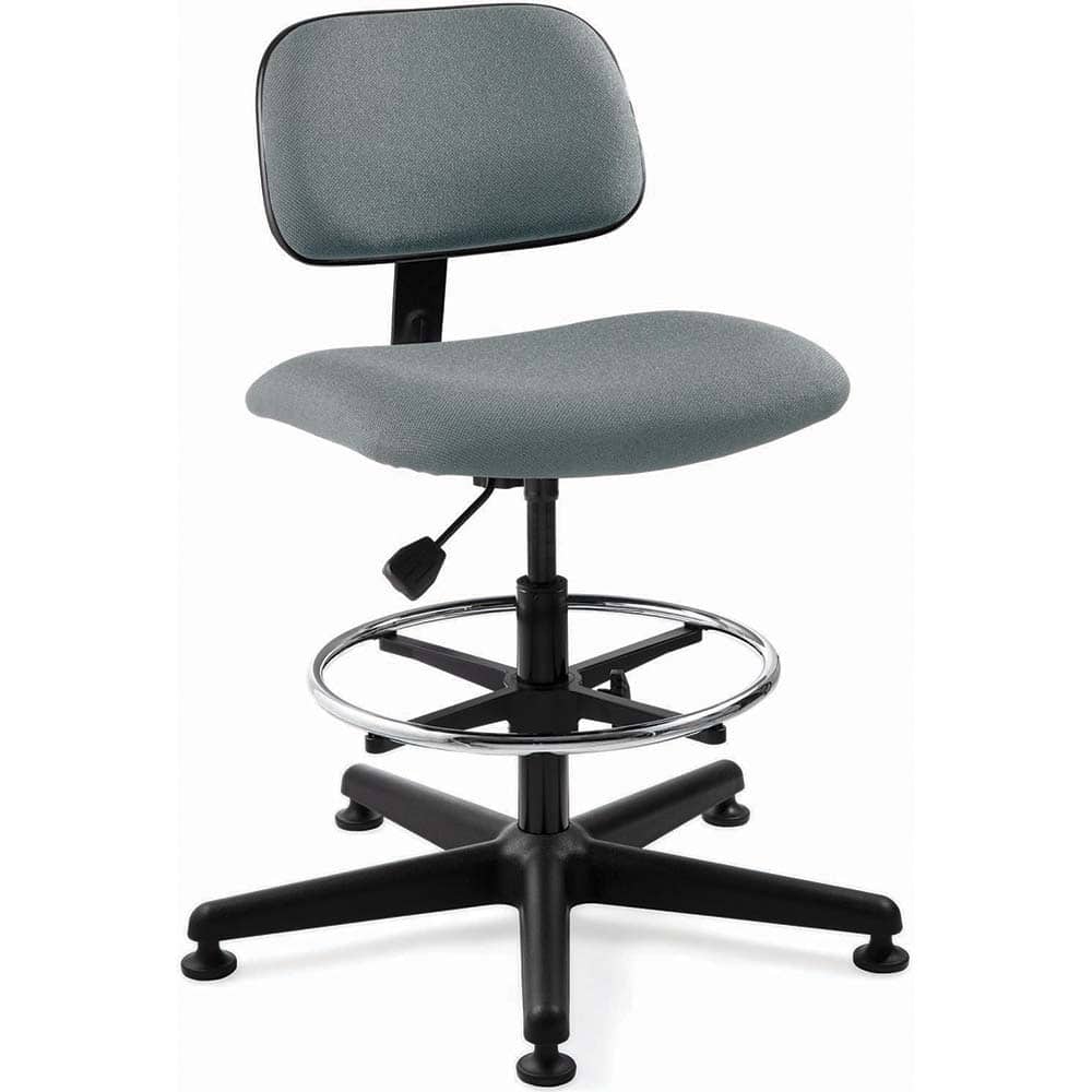 Bevco 4500-F-GRY Task Chair: Cloth, Adjustable Height, 22-1/2 to 32-1/2" Seat Height, Gray 
